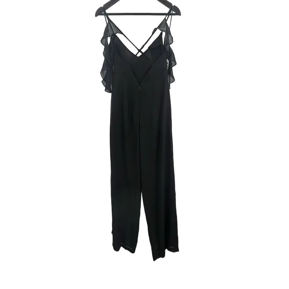 Yumi Kim Black Chiffon Jumpsuit New‎ Small